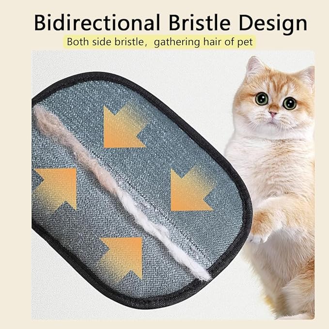 Pet Hair Removal Glove, Electrostatic Pet Grooming Gloves for Cat and Dog, The Tool of Pet Hair Remover, Reusable Pet Hair Remover for Couch, Furniture, Clothes, Easy Cleaning,Grooming Gloves-1 PCS
