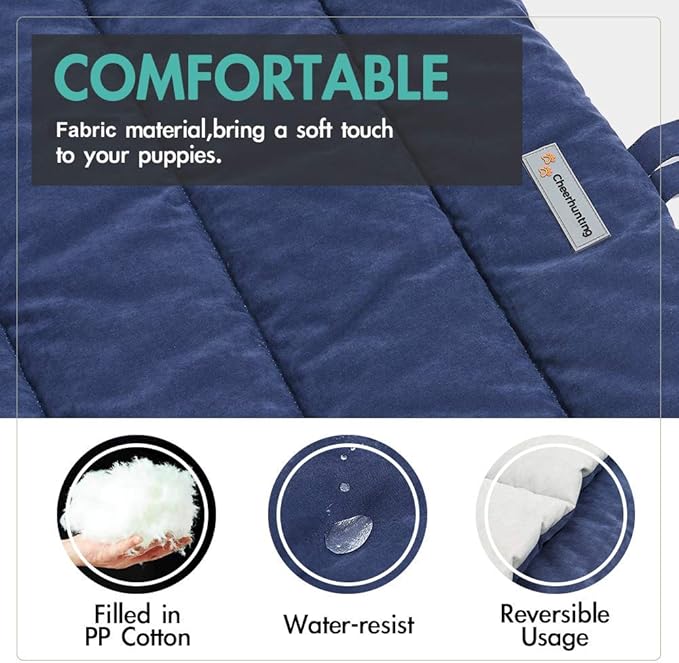 CHEERHUNTING Outdoor Dog Bed, Waterproof, Washable, Large Size, Durable, Water Resistant, Portable and Camping Travel Pet Mat