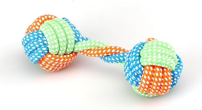 Dog Chew Rope Toys, Set of 9, Cotton Teething Ropes for Small and Medium Dogs, with Ball, Tug-of-War Toys, Fetching Bone and Sandal