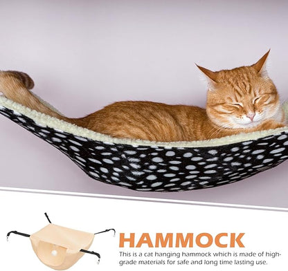 VOSAREA Small Beige Mesh Cat Cage Hammock Breathable Summer Pet Bed for Kittens and Small Animals, Machine Washable Hanging Rest Nest for Indoor Use