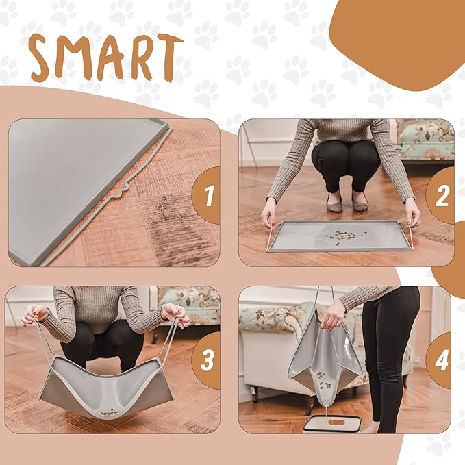 PEGGY11 Deep Stainless Steel Anti-Slip Dog Bowls with Silicone Mat - 2 Bowls + Mat, 6 Cups