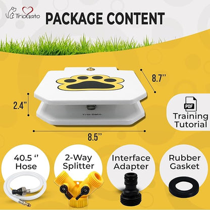 Trio Gato's Outdoor Dog Water Fountain Step On, Dog Sprinkler Paw Activated, Drinking Pet Dispenser, Provides Fresh Water, Sturdy, Easy to Use