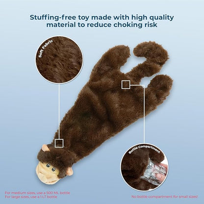 Best Pet Supplies Squeaky Dog Toys with Soft Durable Fabric for Small, Medium and Large Pets Interactive Toy for Indoor Play, Supports Active Biting and Play - Cow, Monkey, Large