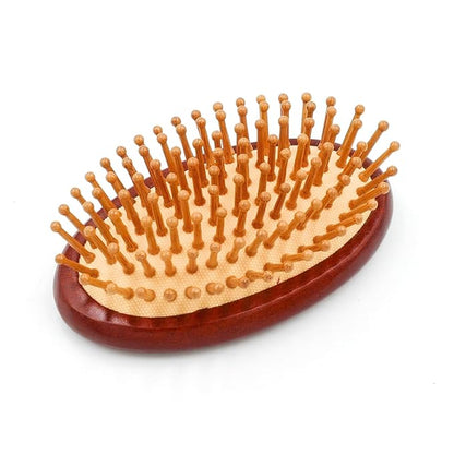 Bamboo Bristle Cushion Brush for Cat & Dog Hair - Bamboo Pet Scalp Massager - Kitty & Puppy Hair Grooming Brush Comb (Brown)