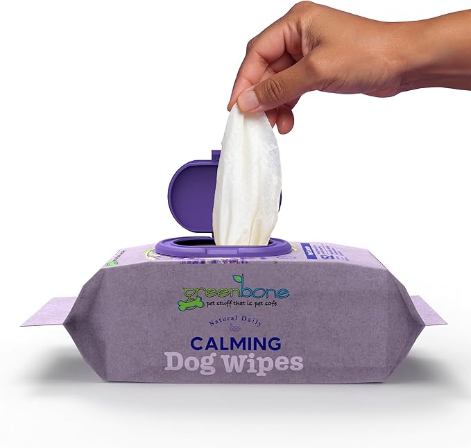 Greenbone Calming Dog Wipes - Lavender Scented - 150 Wipes