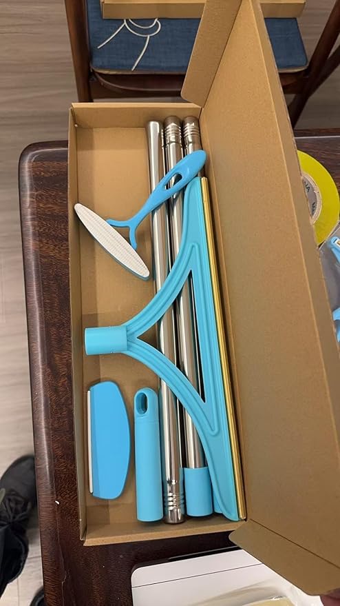 Pet Hair Removal Tool 3-Pack – Reusable Carpet Rake Set with Long Handle, Dual-Sided Scraper，Detail Tool for Carpet, Furniture and Car