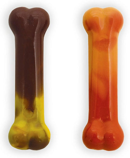 Nylabone Original Bone Power Chew Toy for Dogs, Durable Dog Toys for Aggressive Chewers, Flavor Frenzy Bacon Cheeseburger & Apple Pie Flavor, Small - Up to 25 Ibs, 2 Pack
