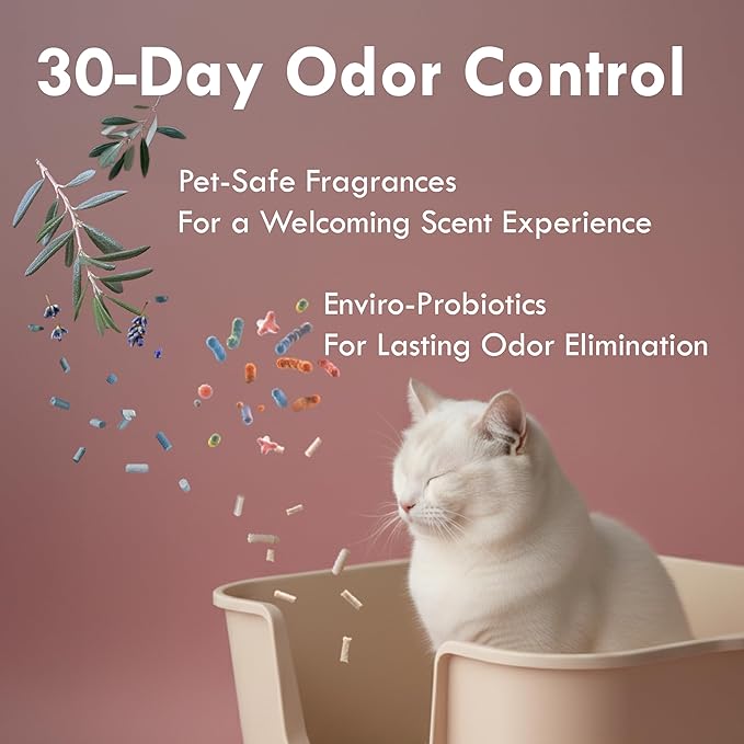 Lady N Pellet Tofu Cat Litter, Strong Clumping, Dust-Free Low-Track Water-Soluble, Natural Ingredients, Enviro-probiotic and Activated Carbon for Odor Control 18lb Yosemite Woody Scent + Unscented