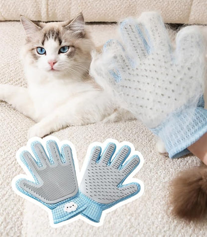 Cool Lemon 2 in 1 Pet Grooming Gloves for Dogs & Cats, Pet Fur Remover Glove, Grooming Brush for Shedding, Massage, Hair Remover Mitt, Fur Cleaner for Couch, Clothes,Carpet -1 Piece