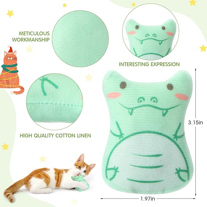Gejoy 20 Pieces Catnip Toys for Indoor Cat Plush Kitten Cat Chew Toys Catnip Kitten Entertaining Interactive Dolls(Charming)