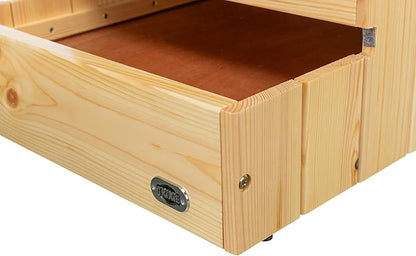 Trixie Wooden Dog Stairs with Nonslip Carpet - 3 Step Pet Stairs for Beds and Couches - with Additional Storage Space - in Natural