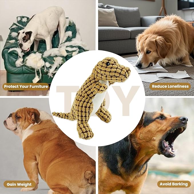 Bzonsmart Squeaky Dog Toys Plush Dog Toy Stuffed Durable Dog Chew Toys for Small Middle and Large Dogs