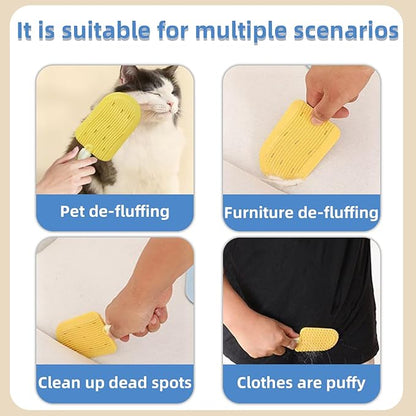 Pet Ice Cream Massage Comb, Cat Double-Sided Grooming Brush, Cat Tongue Brush for Cats Grooming Easily Removes Fur Reducing Hairballs (Blue)