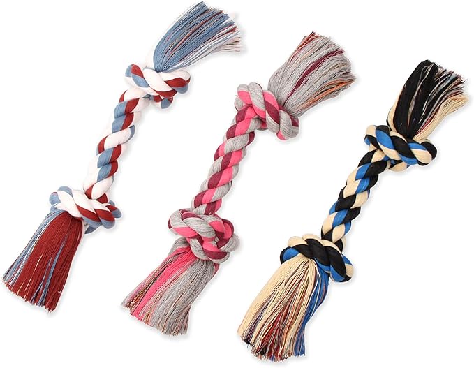 Mammoth Pet Products Flossy Chews Cottonblend Color Rope Bone, X-Large, 16-Inch, MultiColored (20008V)
