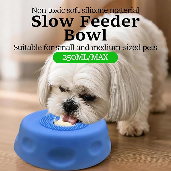 2026 new Upgrade Slow Feeder Dog Bowls - Interactive Liquid Slow Feeding Toys,Dog Lick Sphere | Dog Licking Bowl with Ball | for Yogurt Liquid Dietary Supplement Post-Op Nutrition (Black)