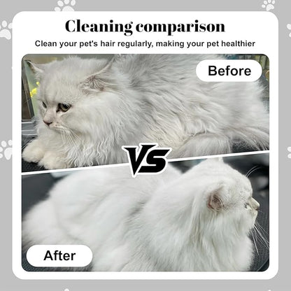 5-in-1 Pet Grooming Kit for Cats and Dogs – Flea Comb, Double-Layer Dense Tooth Comb, Knot Remover & Wave Massage Brush with Stainless Steel Teeth, Non-Slip Handle, Safe for Shedding Removal & Massage