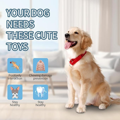 4 PCS Puppy Chew Toys for Teething Small Breed, Puppy Teething Ring, Soft Rubber Durable Dog Teething Toys, Rope Dog Toys, Funny Interactive Toy, Puppy Toys for Small Puppies, Dog Toys Set (Style 12)