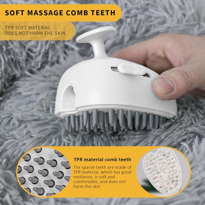 Cat Steam Brush for Shedding, 4 in 1 Rechargeable Steam Brush for Cats and Dogs, Anti-Static, Massage, Cleaning, Shedding & Combing All in One!