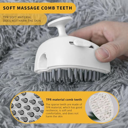 Cat Steam Brush for Shedding, 4 in 1 Rechargeable Steam Brush for Cats and Dogs, Anti-Static, Massage, Cleaning, Shedding & Combing All in One!