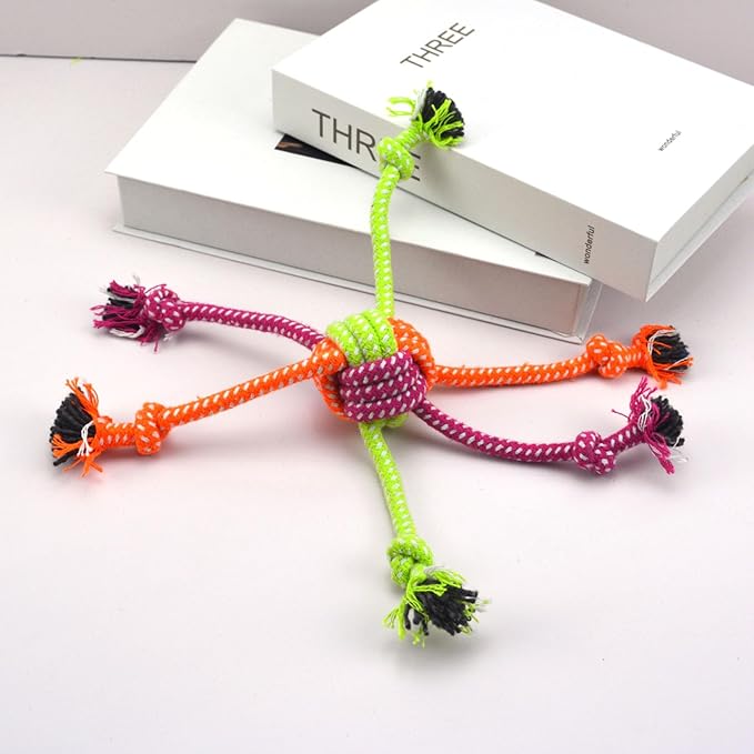 30 Inch Dog Rope Toy for Tug of War, Heavy-Duty Braided Cotton Rope Toy for Medium & Large Dogs, Interactive Chew & Dental Cleaning Toy