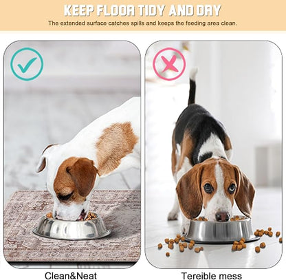 Dog Food Mat for Floors Waterproof Quick Dry Pet Placemat Cat Feeding Bowls Mats for Food and Water, Eco-Friendly Dog Accessories Diatomite Pets Supplies 12" X 20"