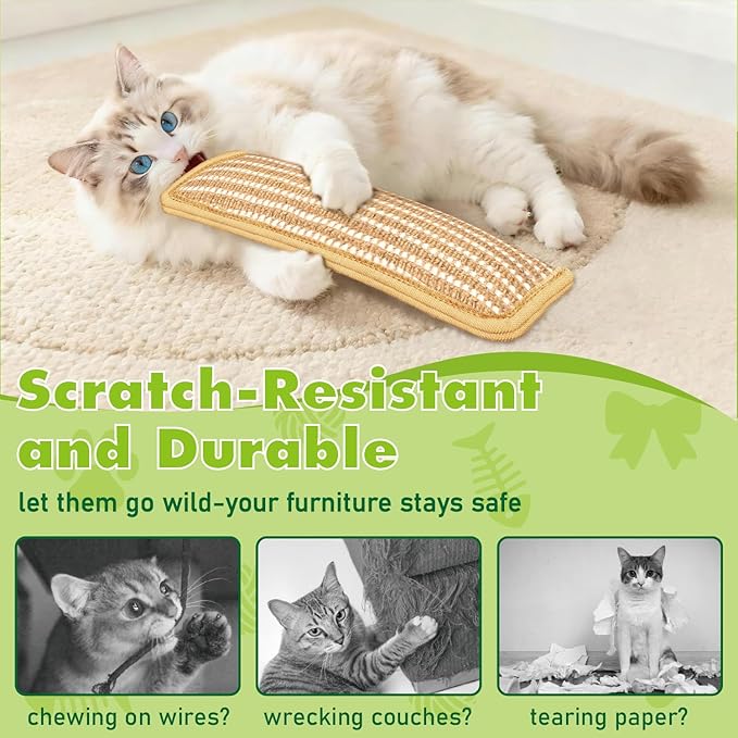 3 Pack Cat Toys, Organic Catnip Toys with Crinkle Sound, Interactive Sisal Cat Kicker Toy, Cat Chew Toy Pillow for Indoor Scratching & Chewing Fun