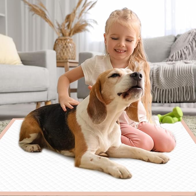 Puppy Pads Extra Large 30"×36" - 25 Count, XL Pee Pads for Dogs, Unscented Pink Dog Pads, Super Absorbent & Leak-Proof Potty Pads for Doggies
