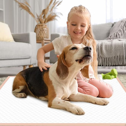 Puppy Pads Extra Large 30"×36" - 25 Count, XL Pee Pads for Dogs, Unscented Pink Dog Pads, Super Absorbent & Leak-Proof Potty Pads for Doggies