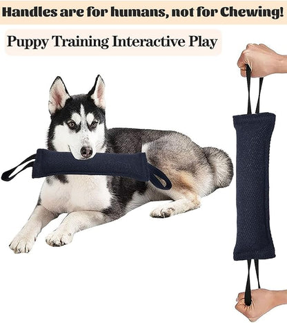 Clysrou Dog Tug Toy Tough Jute Bite Pillow Lasting Training Equipment Puppy to Large Dogs Interactive