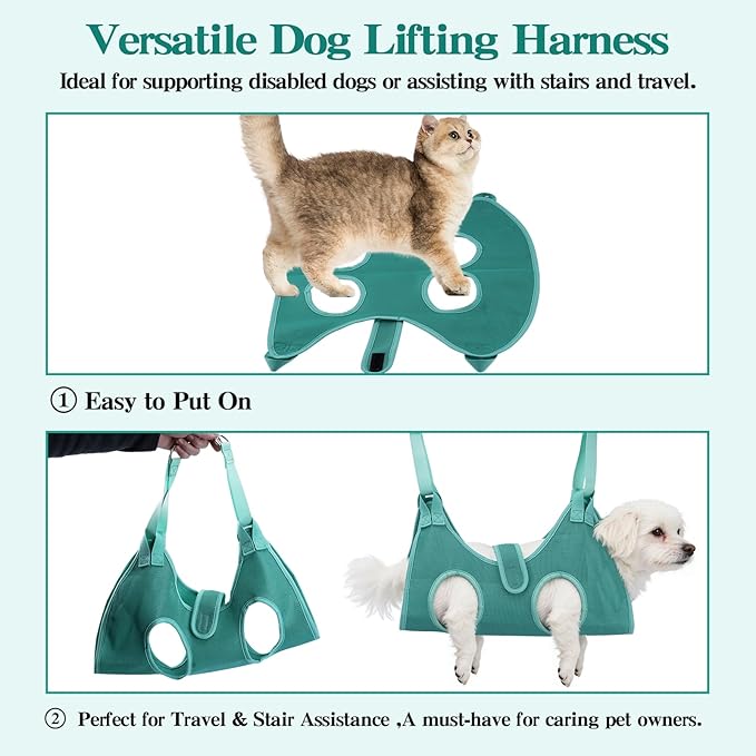 Bitbat Dog Grooming Hammock for Small Dogs and Cats, Pet Nail Sling Harness Hammock for Dog Nail Clippers Grooming, Hanging Support Holder for Dogs, Small Pet Grooming Harness
