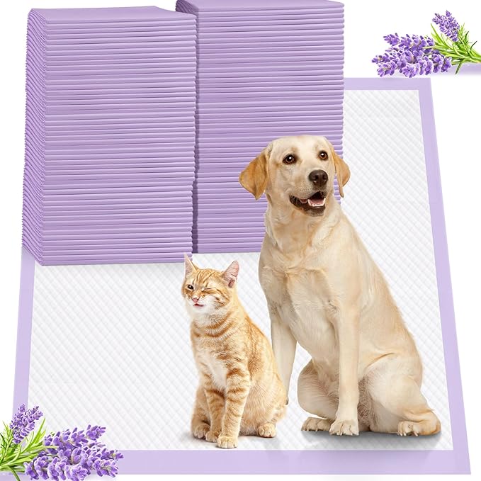 36"x36" 4XL Lavender Scented Disposable Dog Pee Pads, 30 Count | Extra Large Puppy Training Pads with 6-Layer Super Absorbent Protection, Leakproof Puppy Pads for Large Dogs & Senior Pets