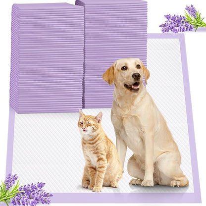 36"x36" 4XL Lavender Scented Disposable Dog Pee Pads, 30 Count | Extra Large Puppy Training Pads with 6-Layer Super Absorbent Protection, Leakproof Puppy Pads for Large Dogs & Senior Pets