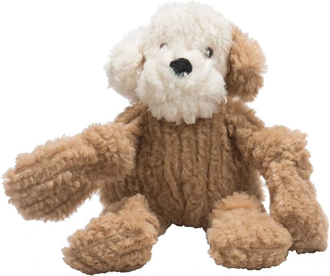 HuggleHounds Knottie Plush Dog Toy - Dog Stuffed Animal Toy, Puppy Toys, Squeaky Dog Toy for Small, Medium & Large Dogs, Durable Plush to Keep Them Busy - Lulu HuggleMutt, Small
