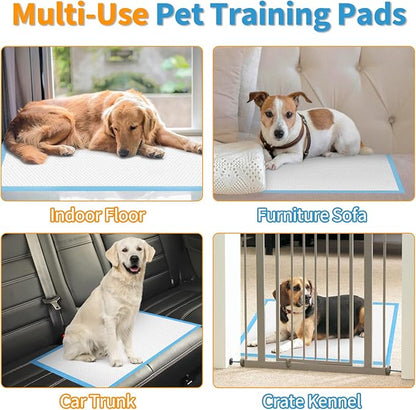 Bolux Dog and Puppy Training Pads， Disposable Dog Pee Pads (40, 23.5"*23.5"(60*60cm))