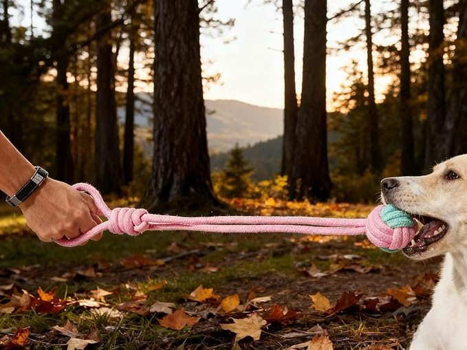 12 Pack Dog Rope Toys for Large Dogs, Durable Dog Chew Toys for Aggressive Chewers - Pink & Green Tug of War Dog Toy, 13 Inch Big Dog Toys for Chewing, Tugging & Teeth Cleaning