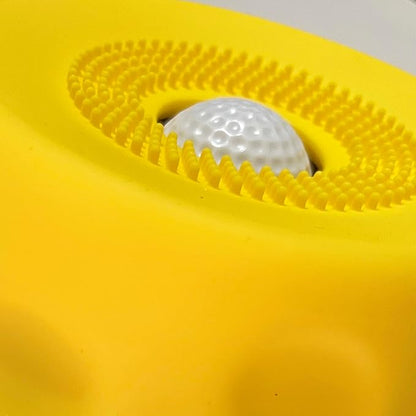 Slow Feeder Dog Bowls for Liquid with Rolling Ball, Interactive Lick Bowl Anti-Slip Lick Toy for for Wet Food, Water, Treats & Breeds Dietary Supplement for Dogs Cats (Yellow)