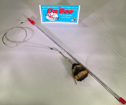 GoCat Da Bee Teaser Wand from The Maker of Da Bird and Cat Catcher - Silver Glitter Wand