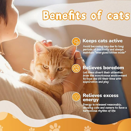 Cat Toys for Indoor Cats Interactive Cats Toy Kitten feathertoy; Trackball, Cat Tunnel Kitty Toys for Multi-cat Family
