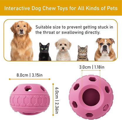Frozen Treat Dispensing Dog Toys, Enrichment Licking & Puzzle Feeder, Sturdy Rubber Interactive Dog Toys, Dog Chew Toy for Happy, Cool Pups - Reduces Anxiety, Easy to Clean (Pink)
