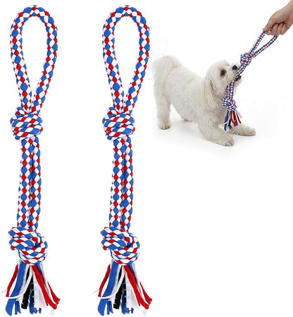 2pcs Small Dog Rope Toys, Puppy Rope Toys Teething, Rope Puppy Teething Toy for Aggressive Chewers for Puppys Small Dogs Teeth Health, Relieve Boredom