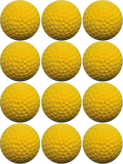 Cat Golf Balls for Indoor Kitten Toys - Interactive Sponge Foam Soccer Balls (Yellow)