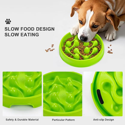 Slow Feeder Dog Bowls, Maze Dog Bowl Slow Feeder for Healthy Eating, Non-Slip Dog Food Bowl, Food-Grade Puppy Bowl, Slow Feeder Cat Bowl & Cat Food Bowl, Puzzle Dog Bowls for Small & Medium Pets