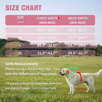 AUROTH Dog Harness and Leash Set, Soft Padded Service Dog Vest with 5.25FT Dog Leash, No Choke, Easy On Pet Vest, Adjustable Reflective No Pull Pet Vest Medium Sized Dog, Easy Walking and Training