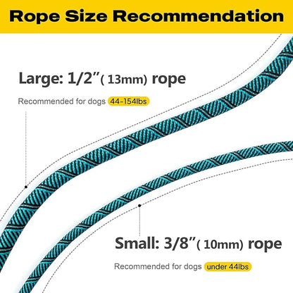 Fida Durable Slip Lead Dog Leash, 6 FT x 1/2" Heavy Duty Loop Comfortable Strong Rope Lead for Large, Medium Dogs, No Pull Pet Training with Highly Reflective, Blue (Pack of 2)