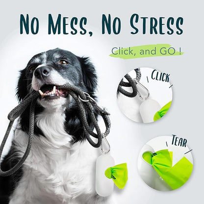 Dog Poop Bag with Handles, Compostable Pet Waste Bags, Easy-Tie, Vegetable-Based Eco-Friendly, Unscented, Extra Thick, Leak Proof, Fits for Dogs and Cat Scoops, 240 Refill Bags, bulk pack