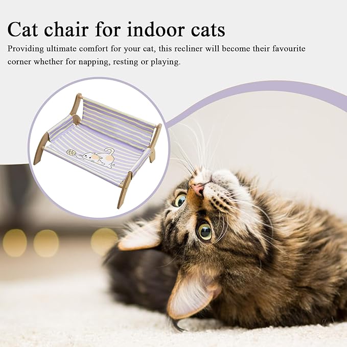 Cat Lounger, Cat Wall Hammock, Cats Sleeping Cat's Supplies, Elevated Bed, Detachable & Breathable Easy for Soothing Rest Multi Cats Households Indoor Living Room Bedroom Balcony