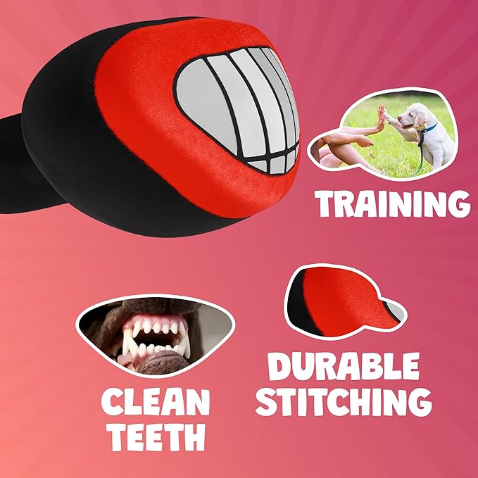 Smiling Mouth Parody Dog Toy – Funny Squeaky Dog Toys for Interactive Play and Training – Durable, Easy to Clean, Birthday Gifts for Small, Medium and Large Dogs
