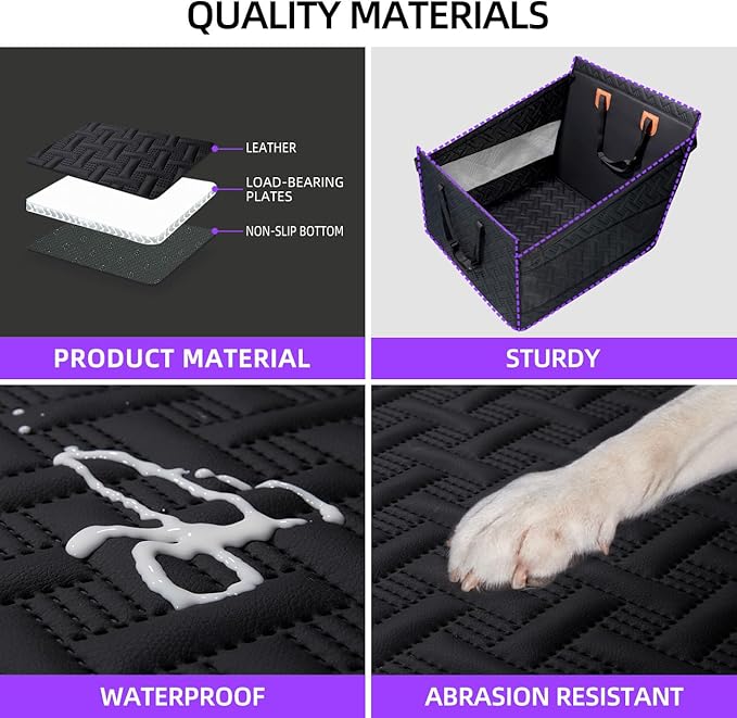 TKYZ Large Dog Car Seat,PU Leather Back Seat Extender for Dogs,Waterproof Dog Seat Cover for Backseat, Pet Bed for Car Hammock