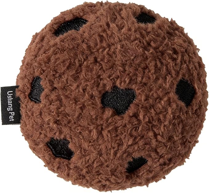Dog Chocolate Cookies Toys, Plush Chew Squeaky Toy for Small & Medium Dogs, Funny Dogs Gifts Dog Party Toys