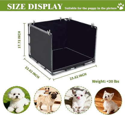 Dog Litter Box Indoor for Small Dogs,Puppy Pee Pad Holder with High Walls(23.62"*23.62"*17.72"),No-Spill Pee Pad Holder with Foldable Pet Toilet,Easy Clean Puppy Litter Box for Dogs (Small)